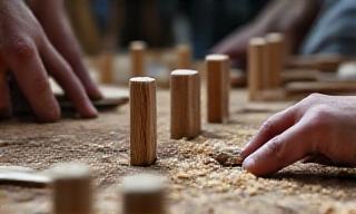 Kursteilnehmer bearbeiten Holz