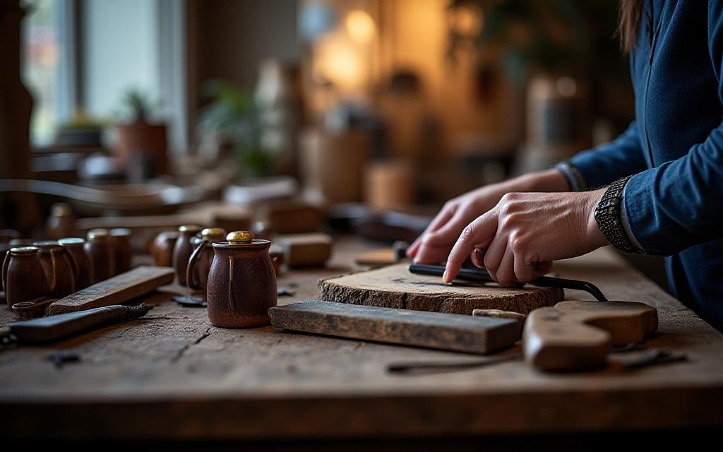 Impressionen aus einem Handwerkskurs im Alpinus Atelier